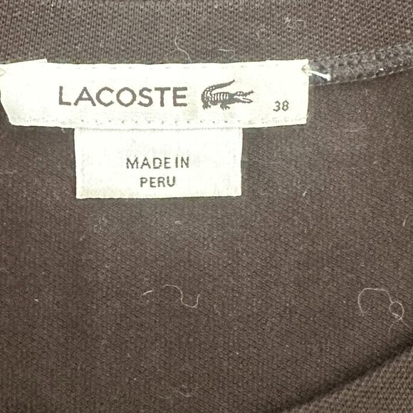 Lacoste Little Black Sleeveless Dress Women 38 Small - Gold Buttons - Picture 2 of 6